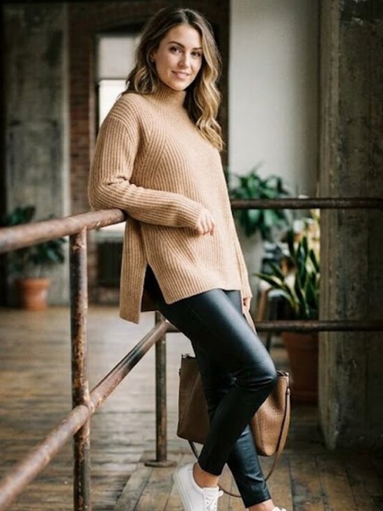 The Kooples Sweaters - The Kooples Camel Ribbed Sweater